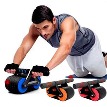 Load image into Gallery viewer, double wheel abdominal fitness roller for home and gym use
