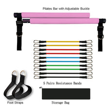 Load image into Gallery viewer, fitness bar and resistance band set for home and gym workouts
