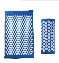 Load image into Gallery viewer, Blue home yoga acupressure cushion and pillow set for recovery
