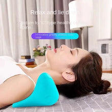 Load image into Gallery viewer, home therapy massage pillow for neck, shoulders, and spine tension
