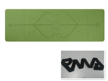 Load image into Gallery viewer, TPE beginner yoga mat with position guide lines for proper posture
