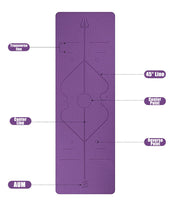 Load image into Gallery viewer, TPE non-slip yoga mat for pilates, stretching, and fitness training
